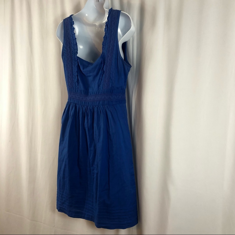 Maeve Anthropologie Cotton embellished sleeveless dress pockets 8 - Picture 4 of 16